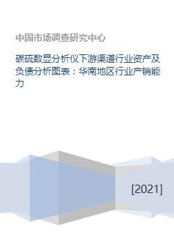 碳硫数显分析仪下游渠道行业资产及负债分析图表 华南地区行业产销能力